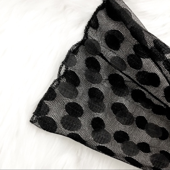 Savvy Sexy Set Lace Polka Dot Kimono Wrap Lingerie - Picture 7 of 8